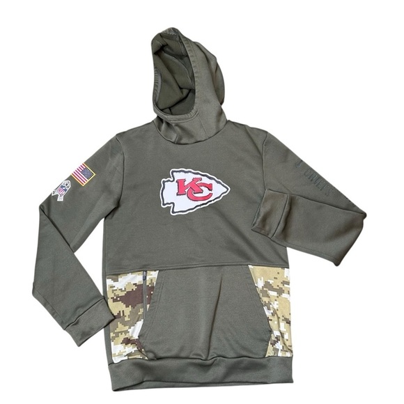 Nike Other - Nike Kansas City Chiefs Salute To Service Hoodie Sweatshirt kids large Camo NFL